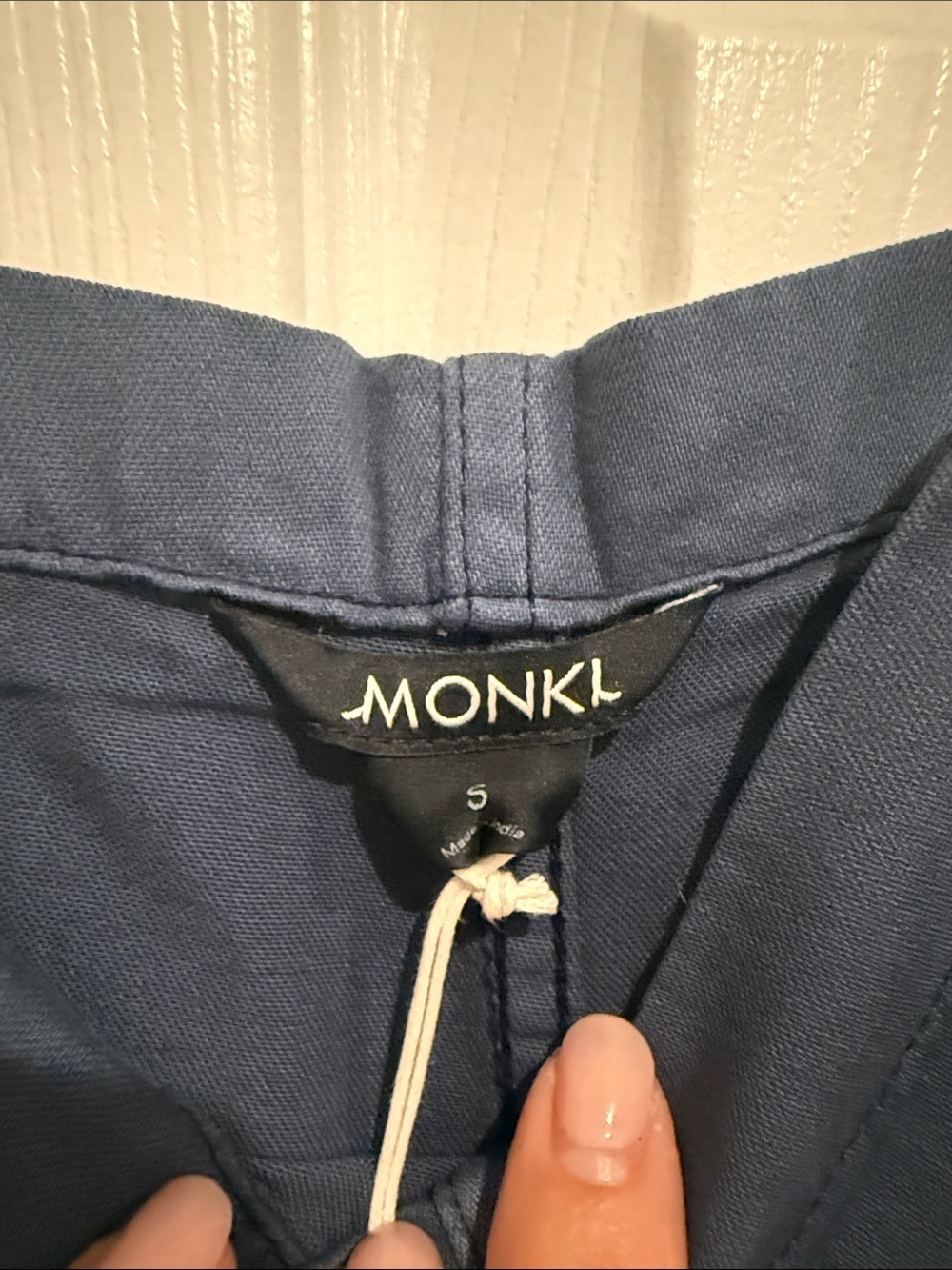 Nwt Monki Lightweight Denim Playsuit In Navy Shortalls Romper Small — image 6 of 6
